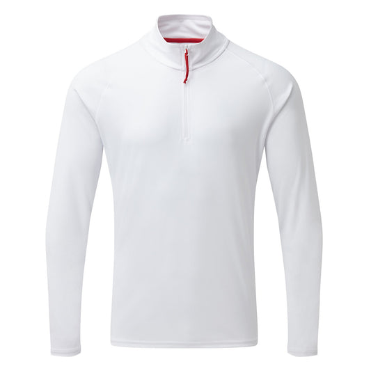 Gill Men’s UV Tec Long Sleeve Zip Tee White