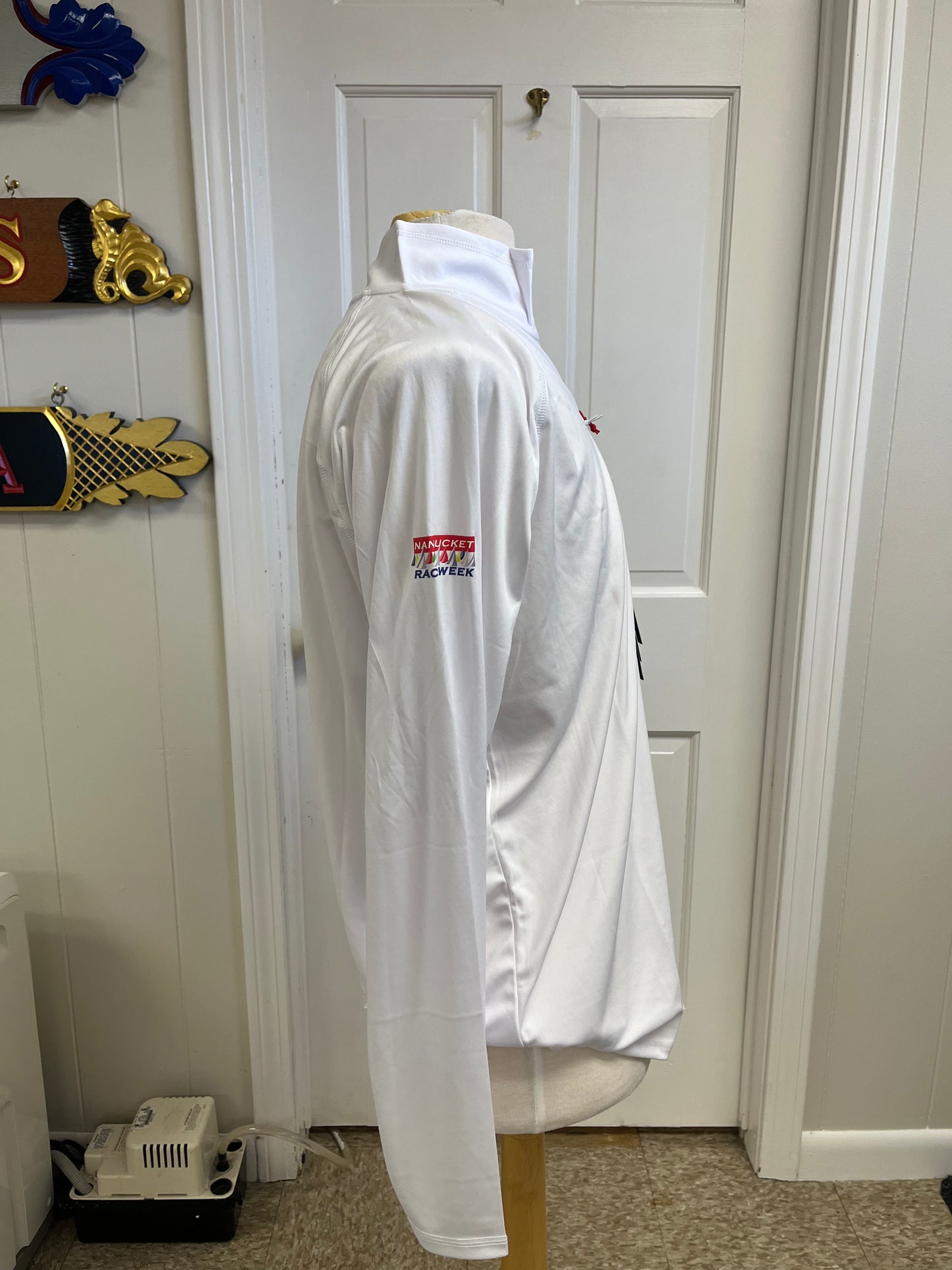 Gill Men’s UV Tec Long Sleeve Zip Tee White