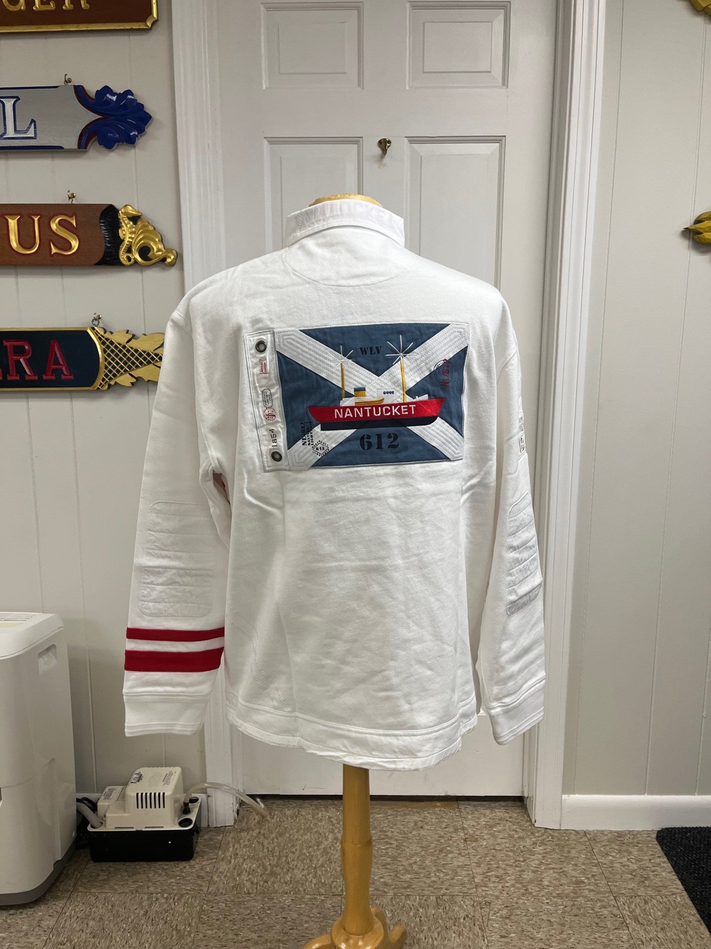 Lightship Shirt—White & Red