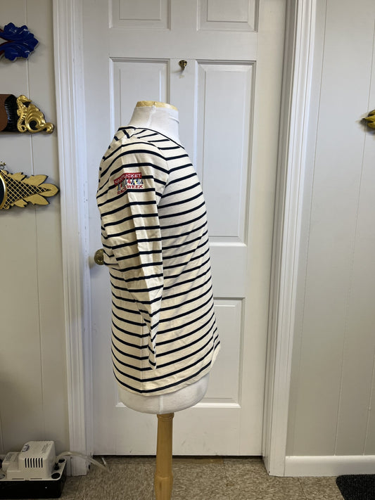 Quaker Marine Stripe Pocket Tee